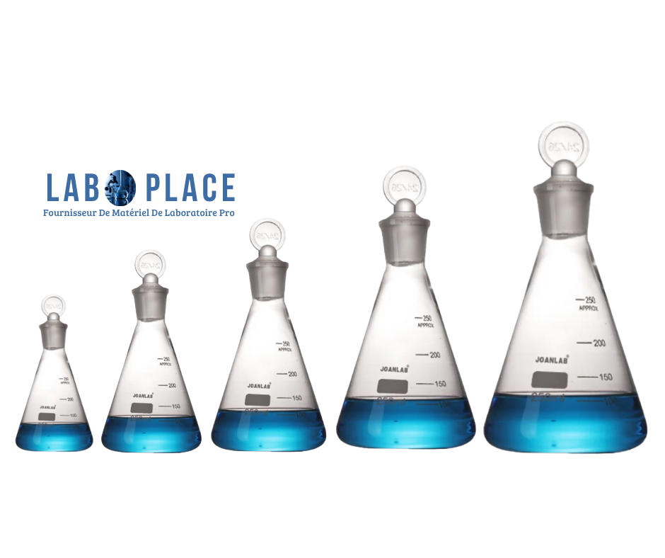 Erlenmeyer avec bouchon borosilicaté