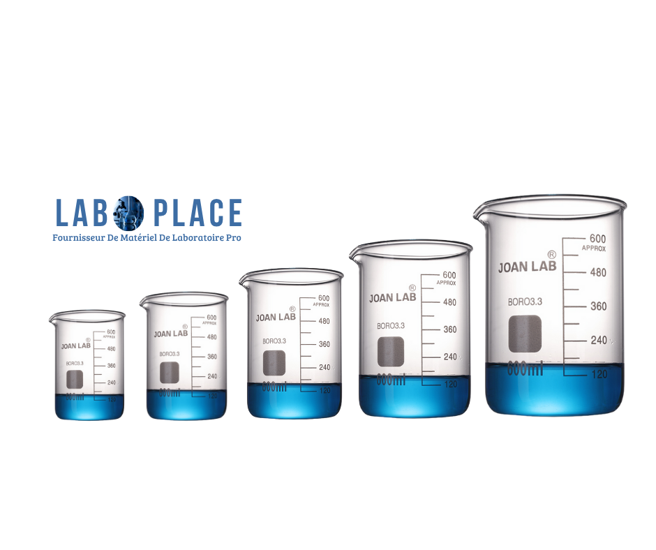 Becher borosilicaté 3.3 classe A graduée