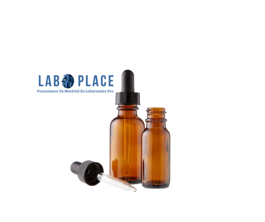 Flacon compte gouttes ambrés