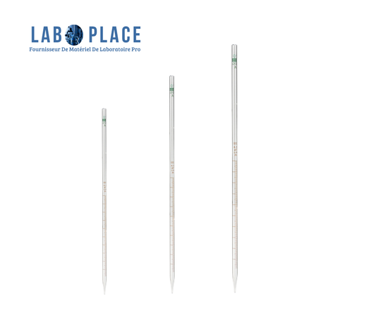 Pipette jaugé en verre borosilicaté 3.3 classe A