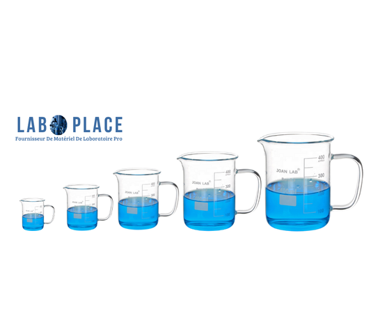 Bécher en verre borosilicaté avec bras